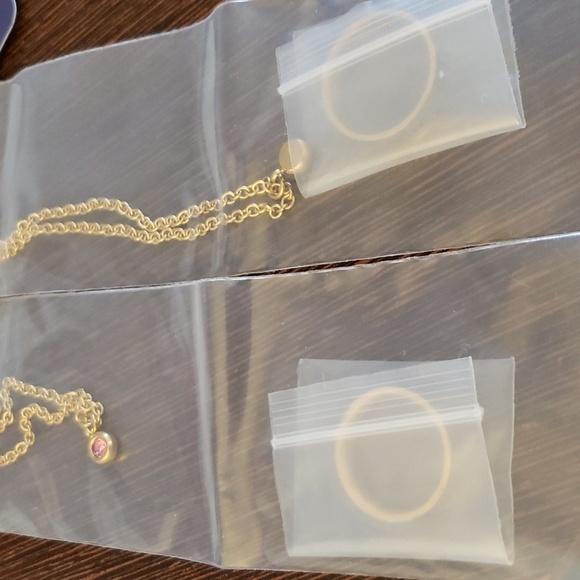 MJartoria Matching Necklaces, His & Hers Engraved Rhinestone Rings Set - Picture 5 of 13